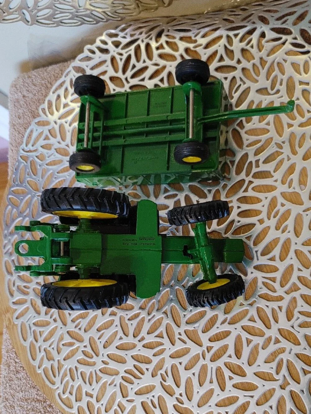 Green Tractor and Trailer Toy Set – Durable Farm Equipment With Low Low Miles.